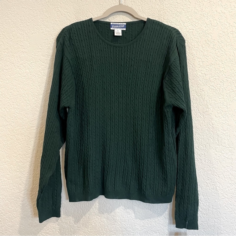Pendleton Dark Green Crew Neck Sweater